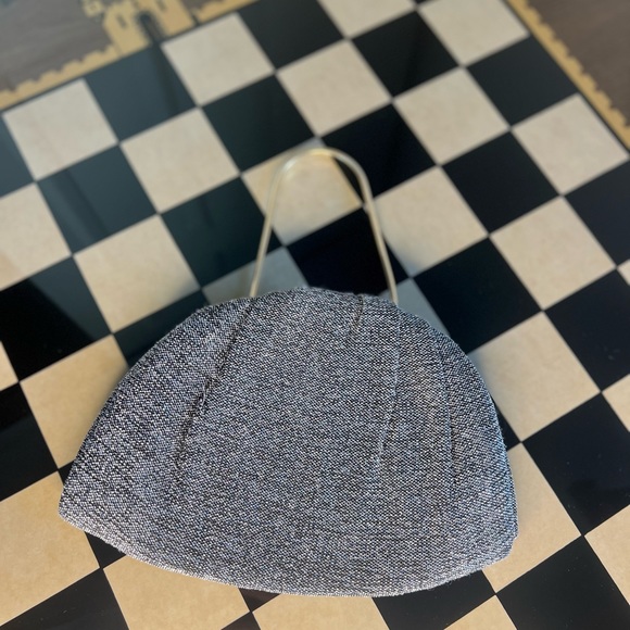 Vintage Silver Shimmer Purse w/ Gold Hardware - Picture 1 of 4